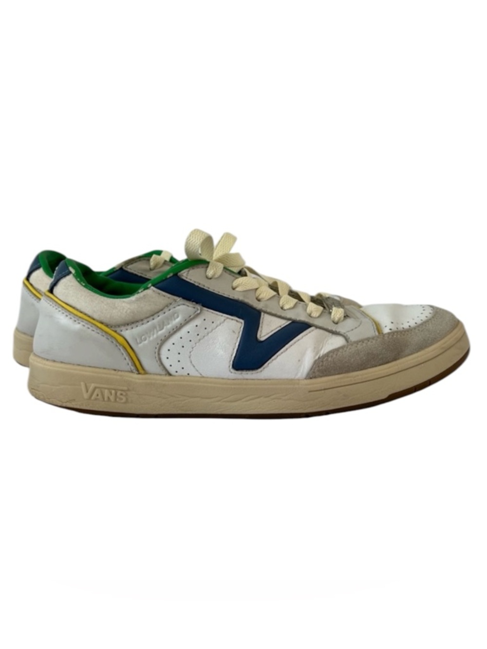 Vans Lowland Serio Collection ComfyCush Men Size 10.5 White, Blue Green Retro - Picture 8 of 14